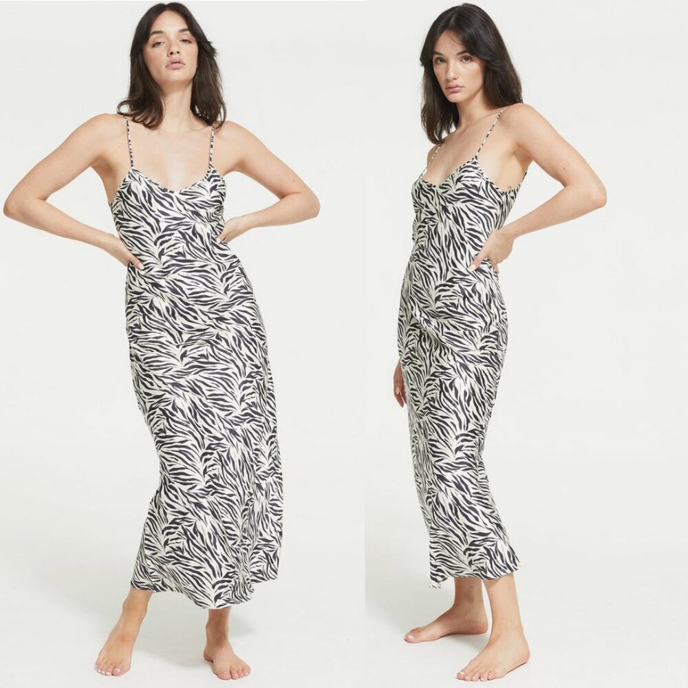 Ginia Zafina Slip Silk Blend Dress Sz XL